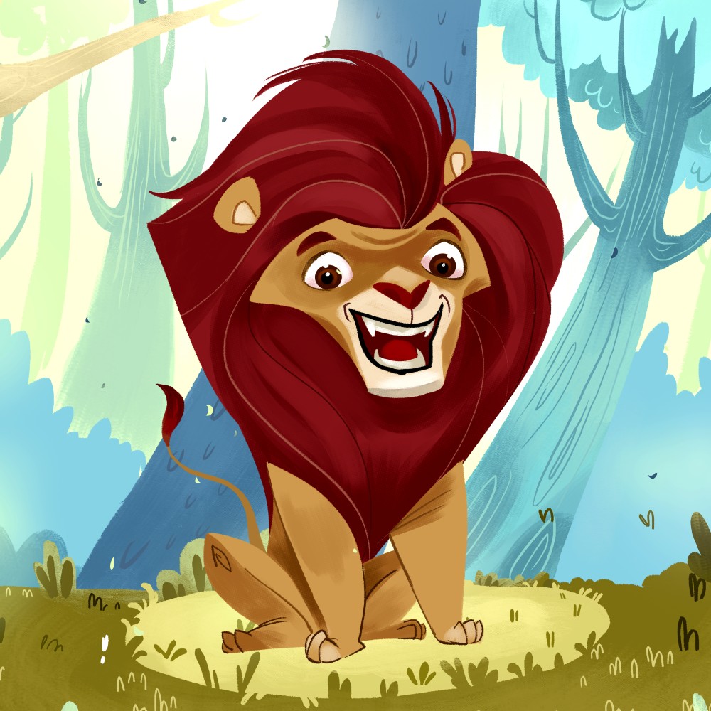 children's book illustration lion